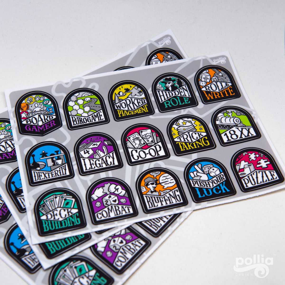Board Game Genre Enamel Pins – Pollia Design