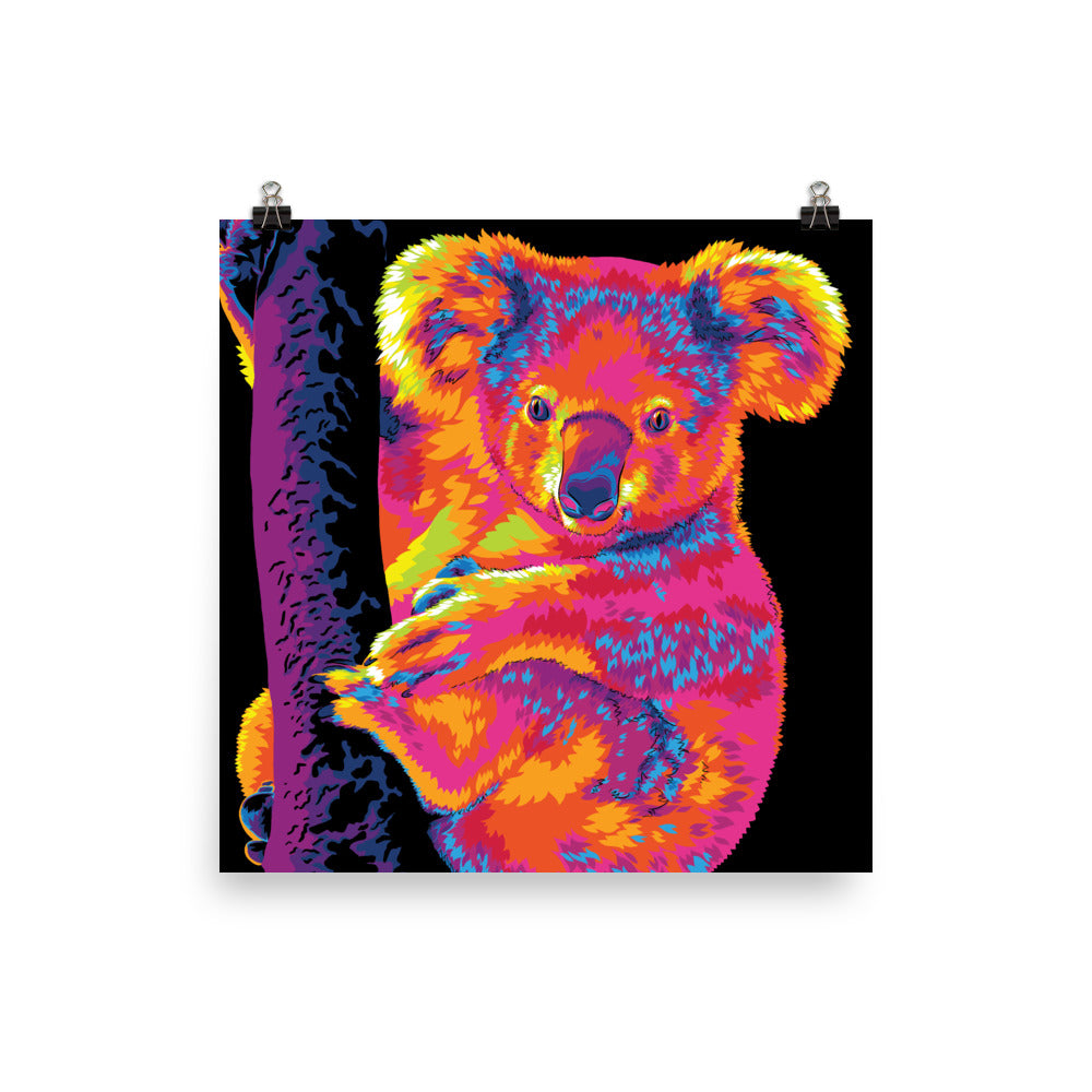The Warm Rainbow Koala Poster – Pollia Design