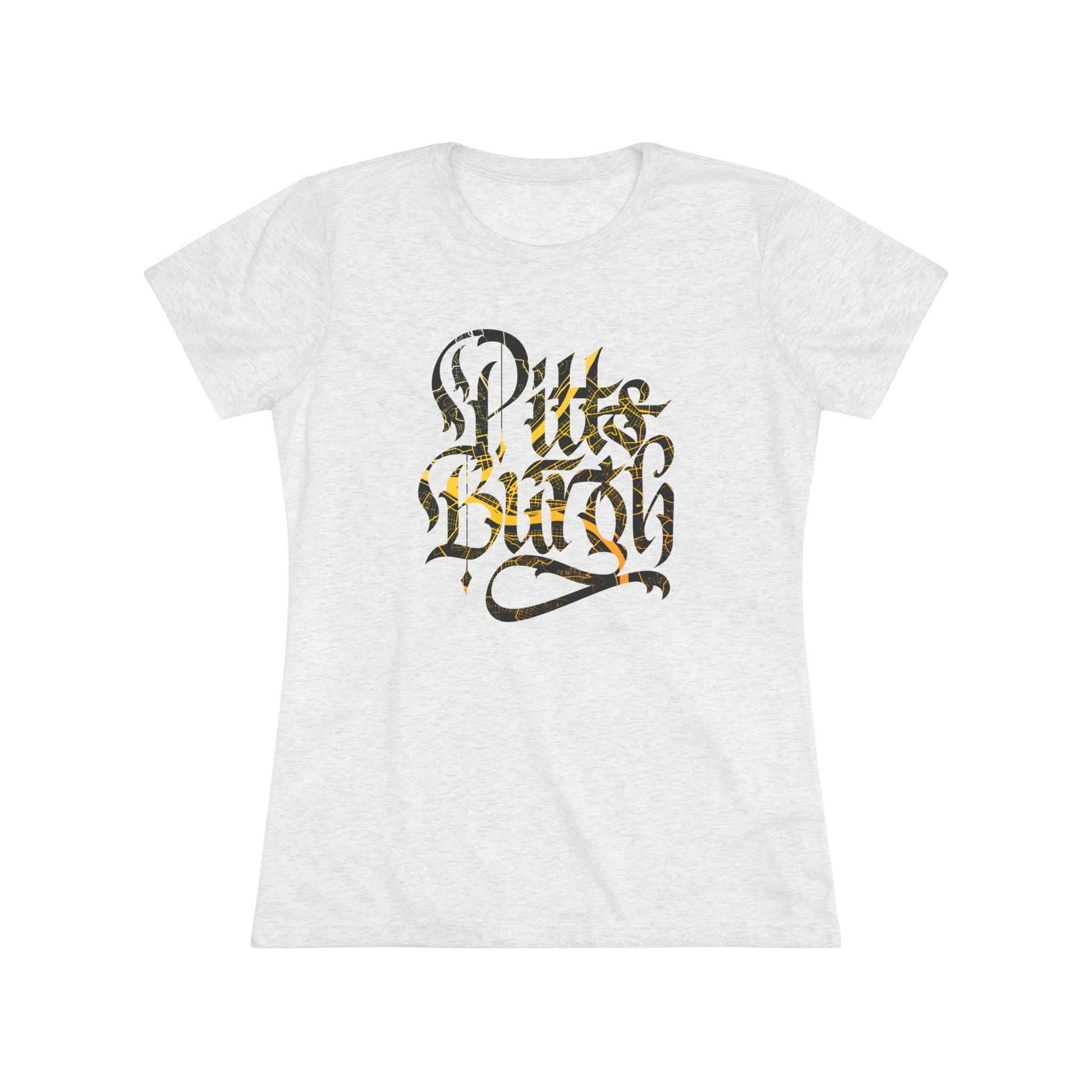 Pittsburgh Rough Calligraphy Women's Tri-Blend Tee