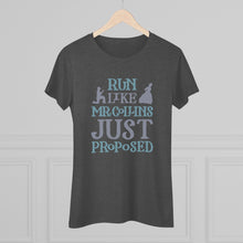 Load image into Gallery viewer, Run Like Mr. Collins Just Proposed Women's Tri-Blend T-Shirt