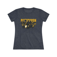 Load image into Gallery viewer, Pittsburgh Downtown Skyline Point Women&#39;s Tri-Blend Tee