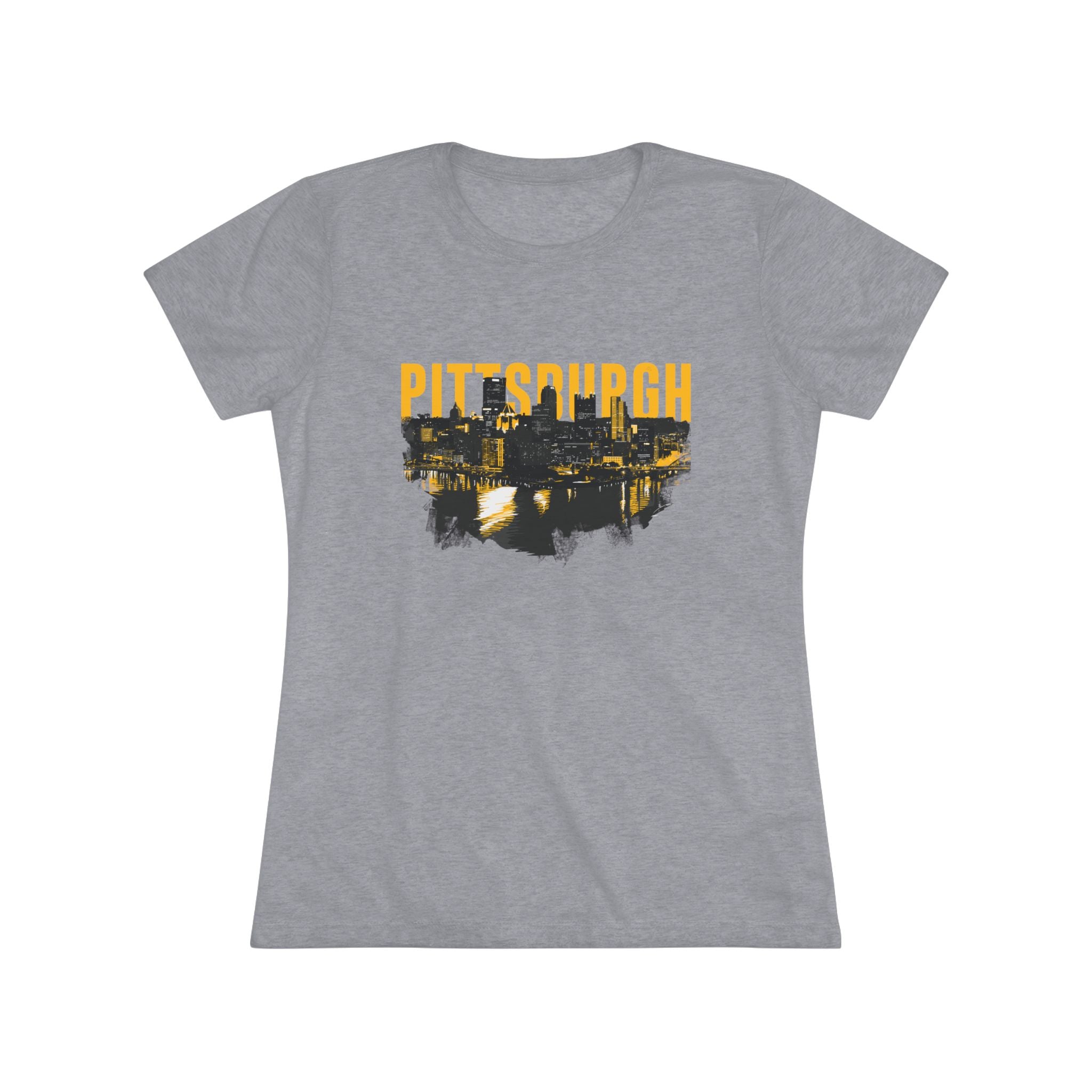Pittsburgh Downtown Skyline Point Women's Tri-Blend Tee