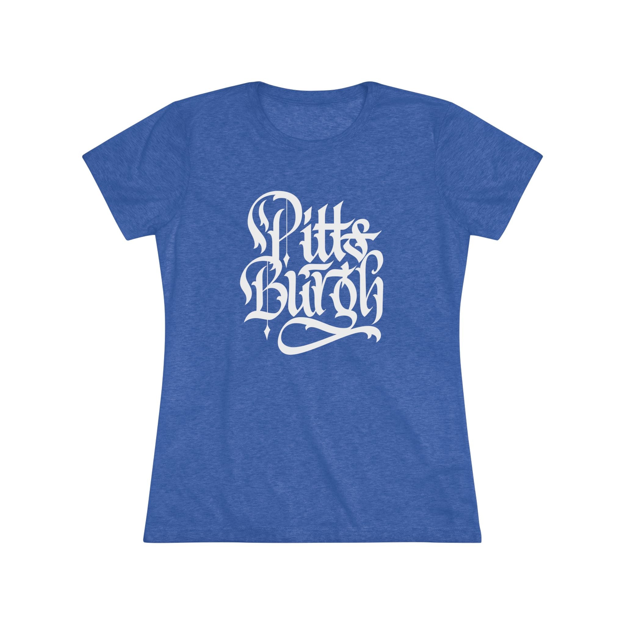 Pittsburgh Rough Calligraphy Women's Tri-Blend Tee