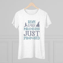 Load image into Gallery viewer, Run Like Mr. Collins Just Proposed Women's Tri-Blend T-Shirt