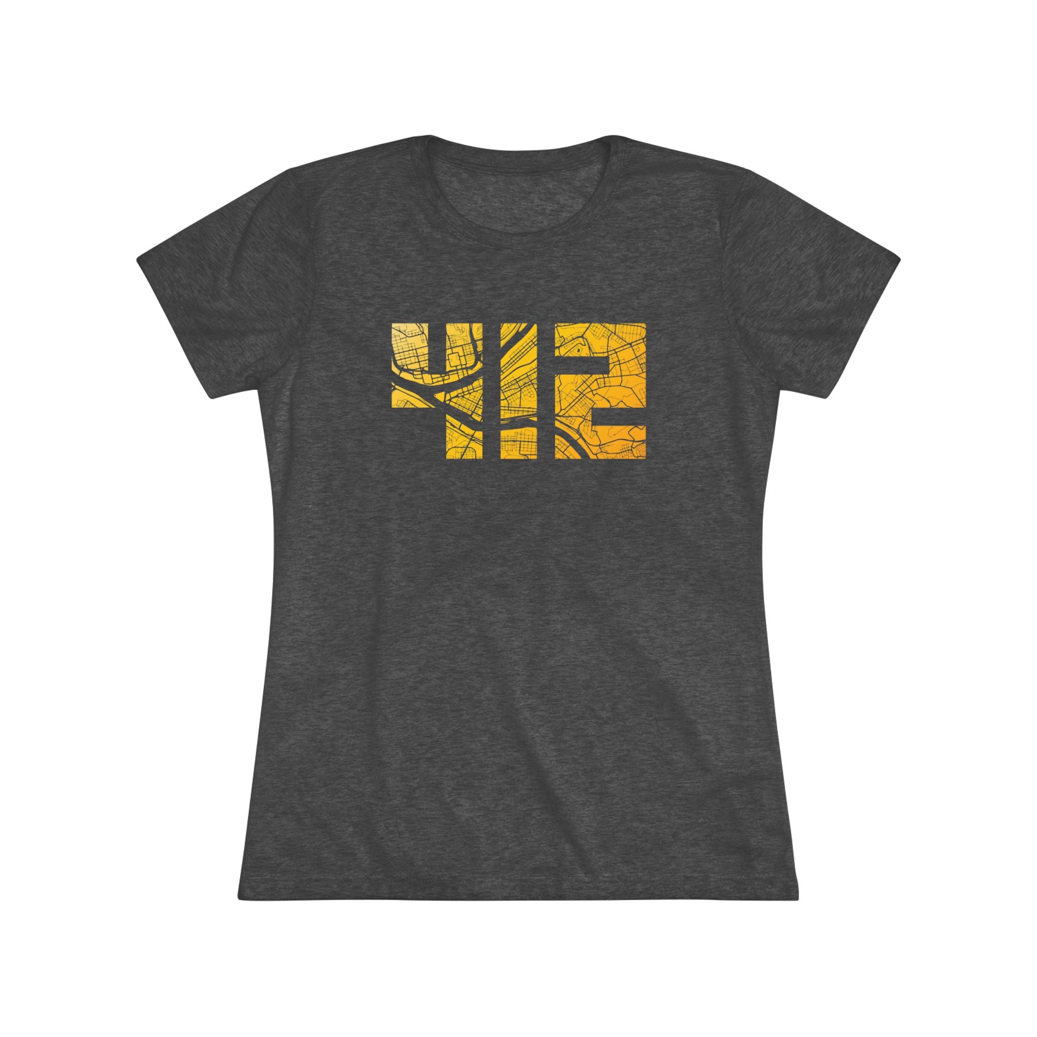412 Map Women's Tri-Blend Tee