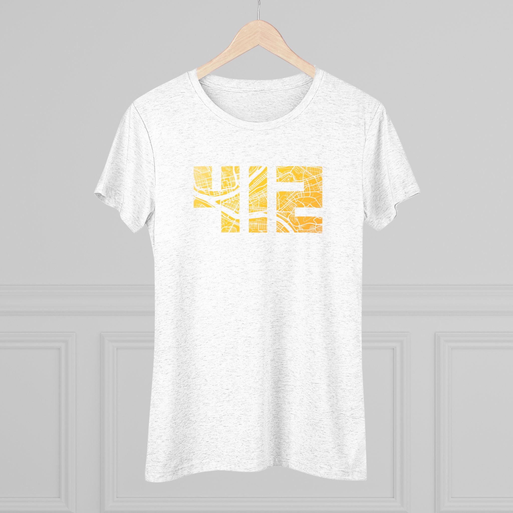 412 Map Women's Tri-Blend Tee