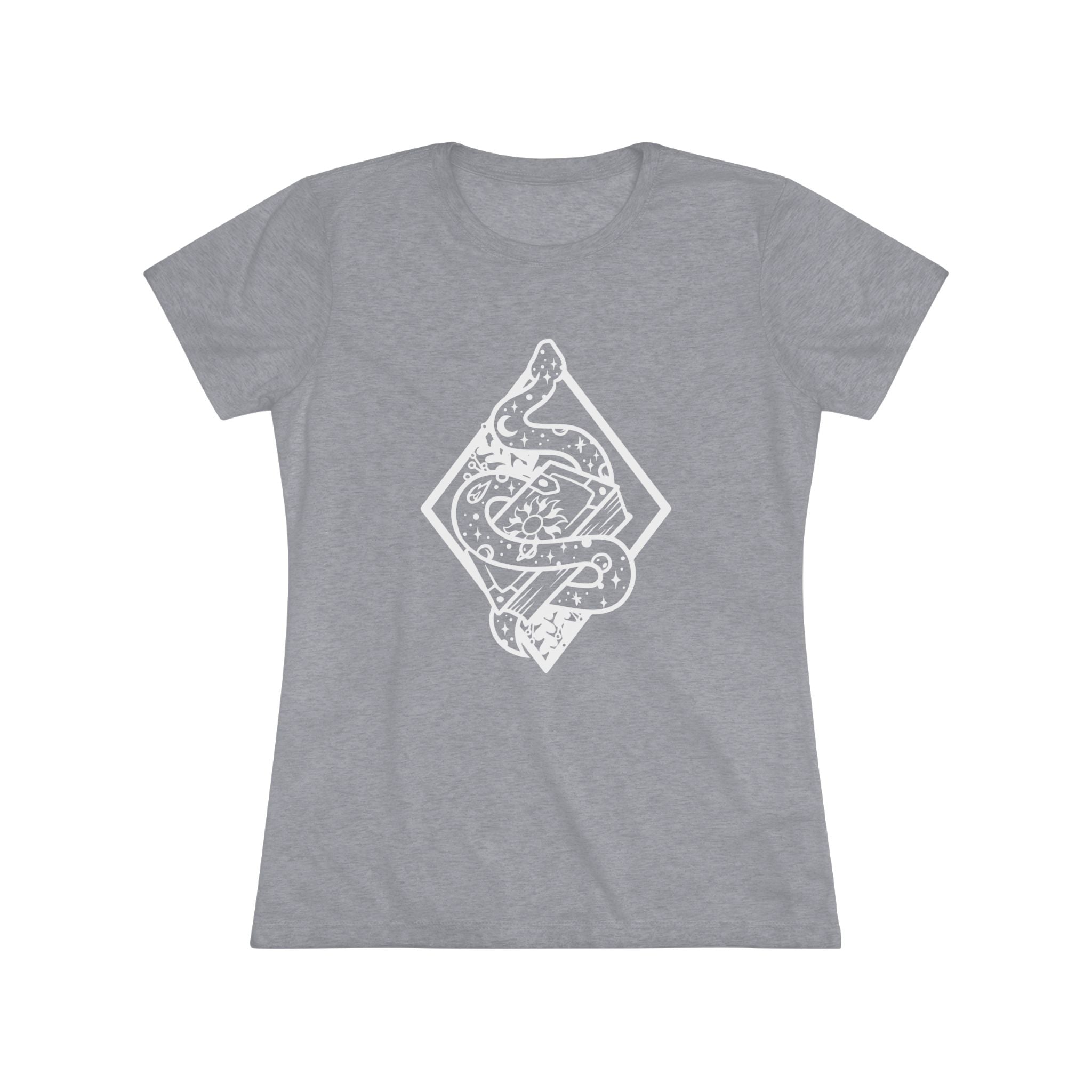 Starry Snake White Lineart Women's Bookish T-Shirt