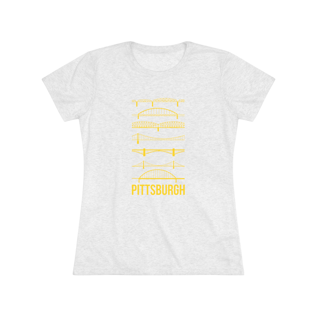 Pittsburgh Bridges Women's Tri-Blend Tee