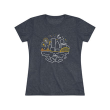 Load image into Gallery viewer, Pittsburgh Starry Skyline Women&#39;s Tri-Blend Tee
