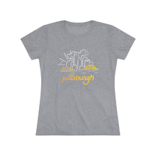 Load image into Gallery viewer, Pittsburgh Mono Skyline Women&#39;s Tri-Blend Tee