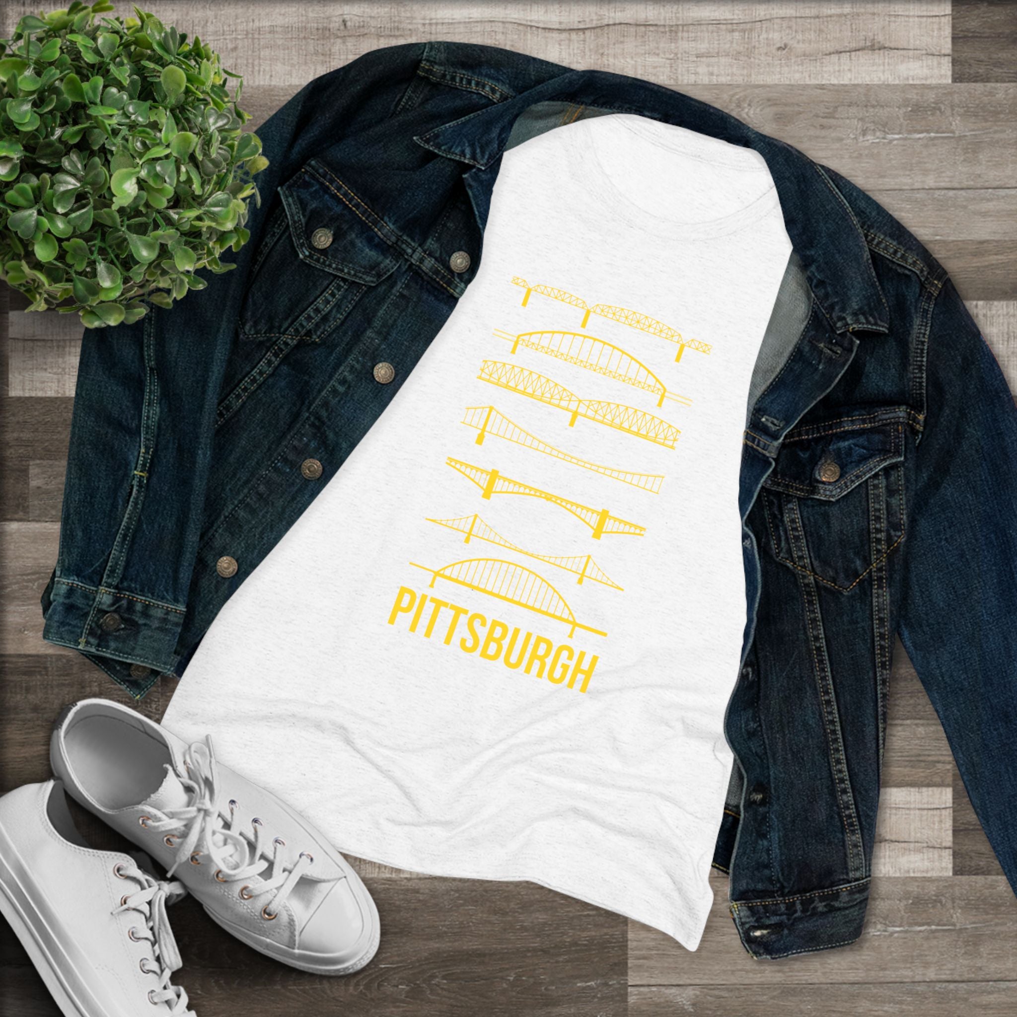 Pittsburgh Bridges Women's Tri-Blend Tee