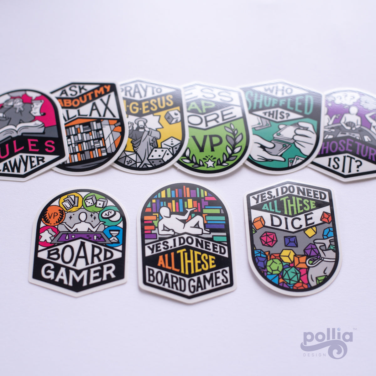 Board Gamer-Isms Stickers