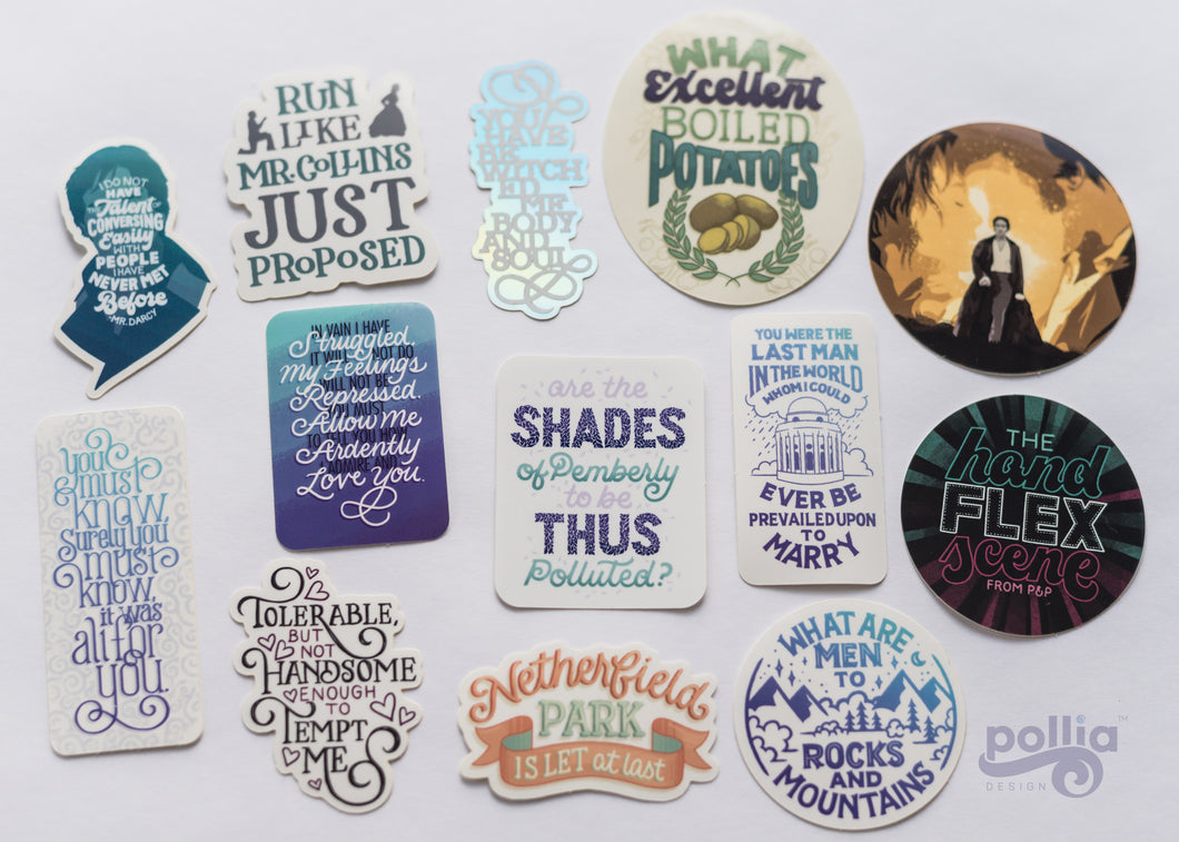 Pride and Prejudice Sticker Set