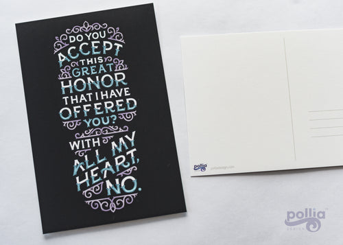 With All My Heart No Gladiator Postcard Print