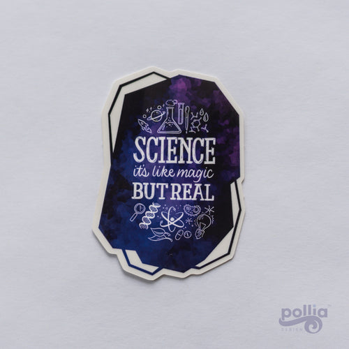 Science is like Magic but Real Clear Sticker