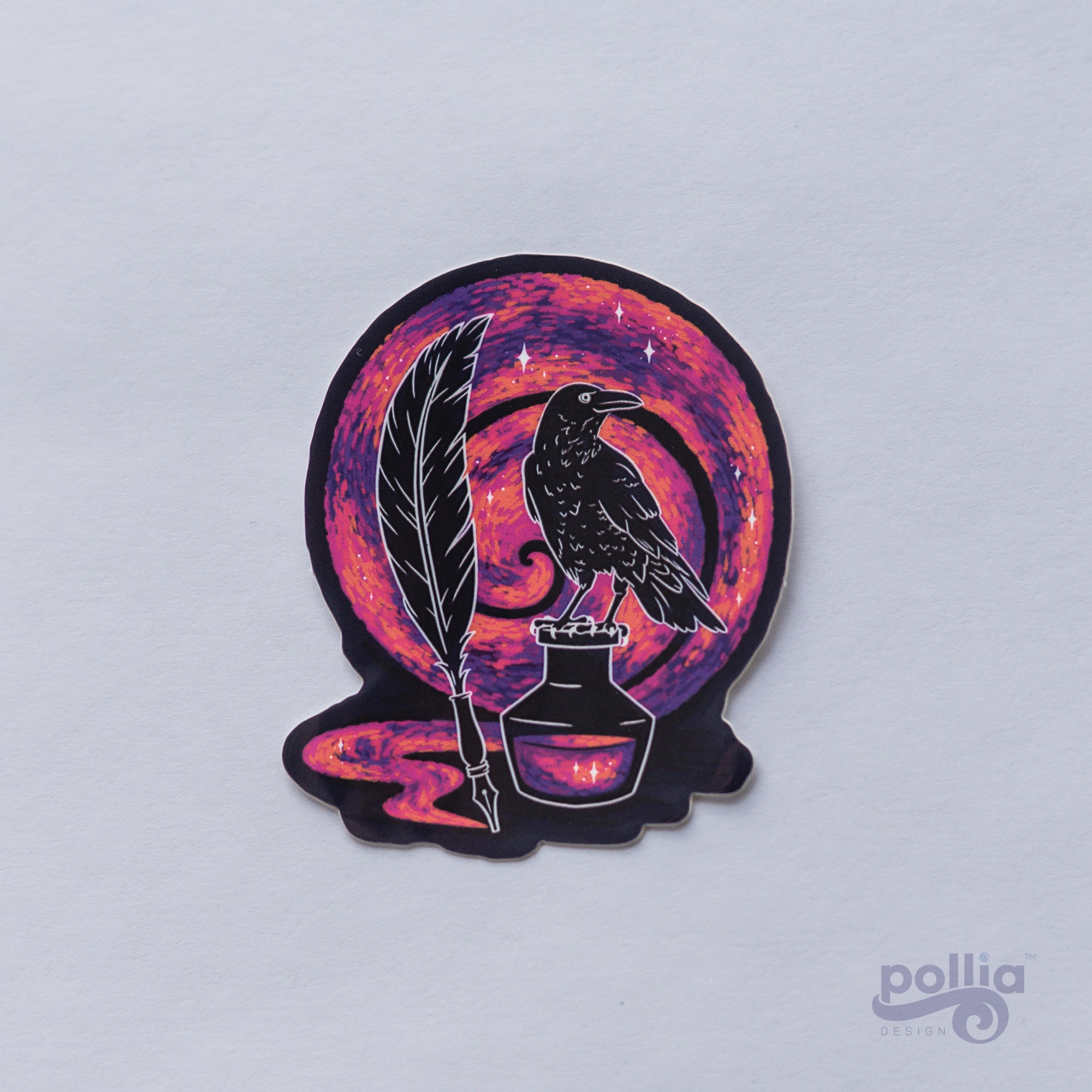 Quilled Crow Bookish Sticker