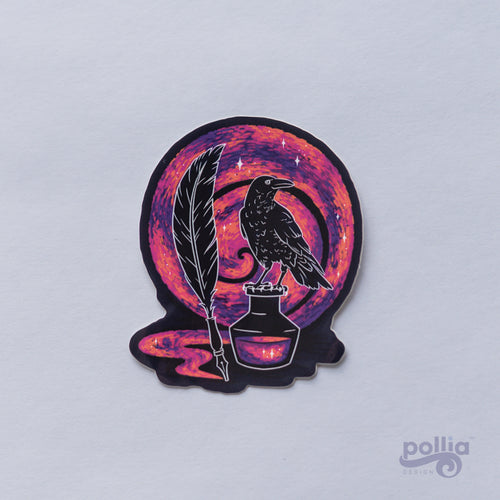Quilled Crow Bookish Sticker