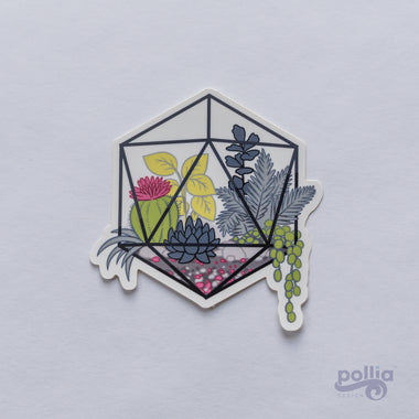 D20 Terrarium RPG Gamer Sticker