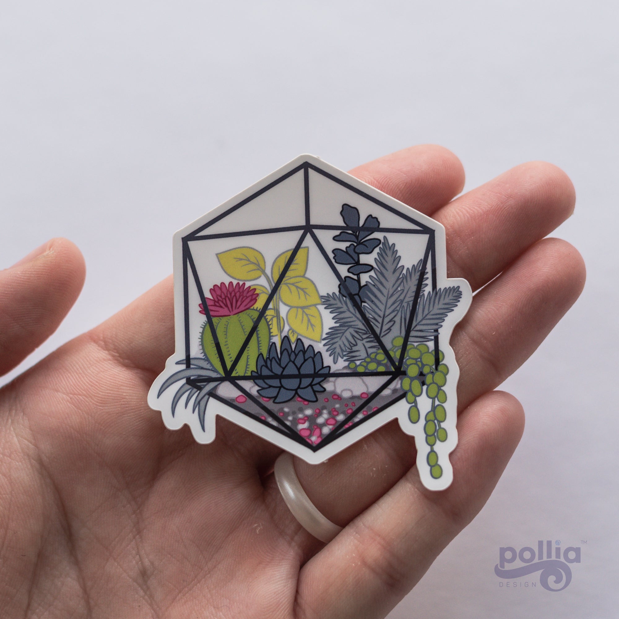 D20 Terrarium RPG Gamer Sticker