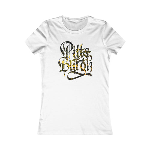 Pittsburgh Rough Calligraphy Women's Tee