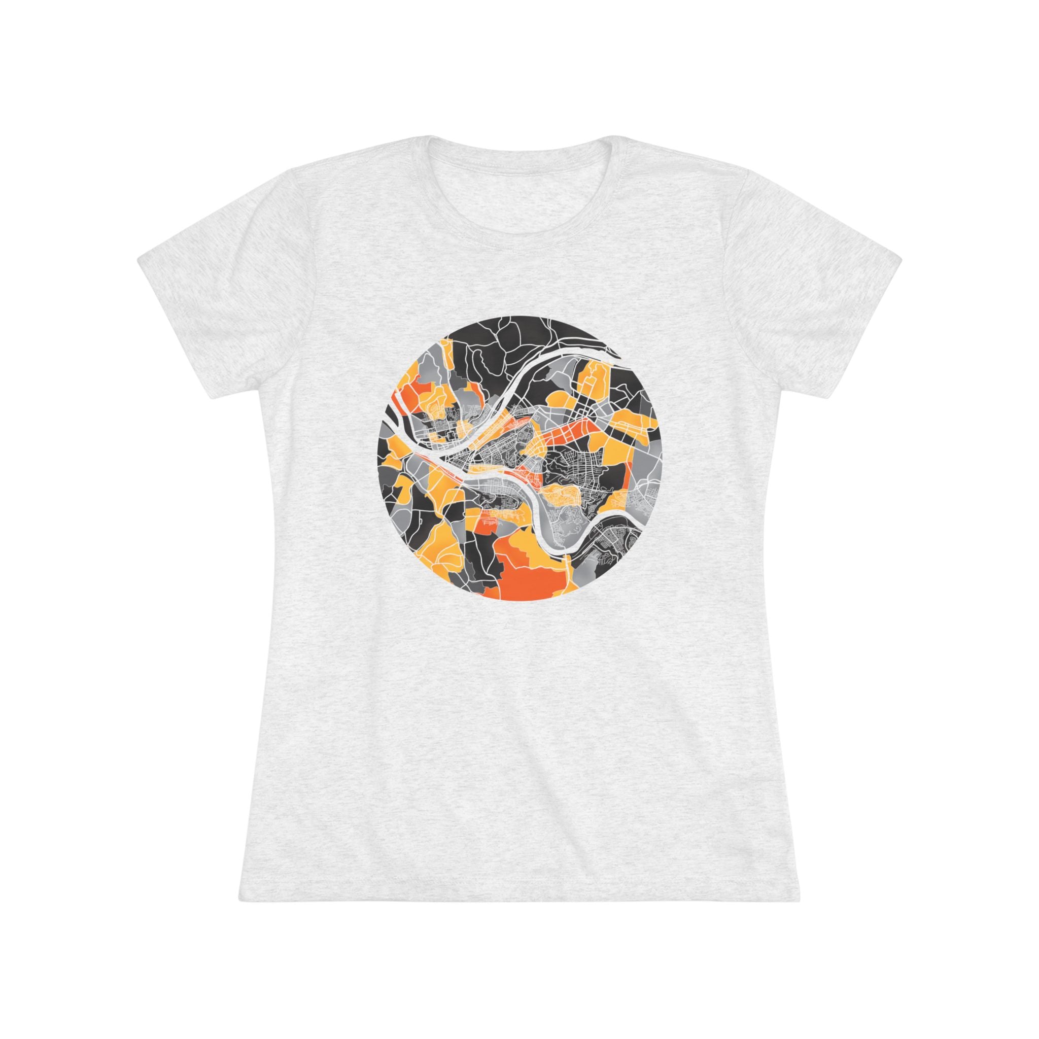 Pittsburgh Neighborhood Map Women's Tri-Blend Tee