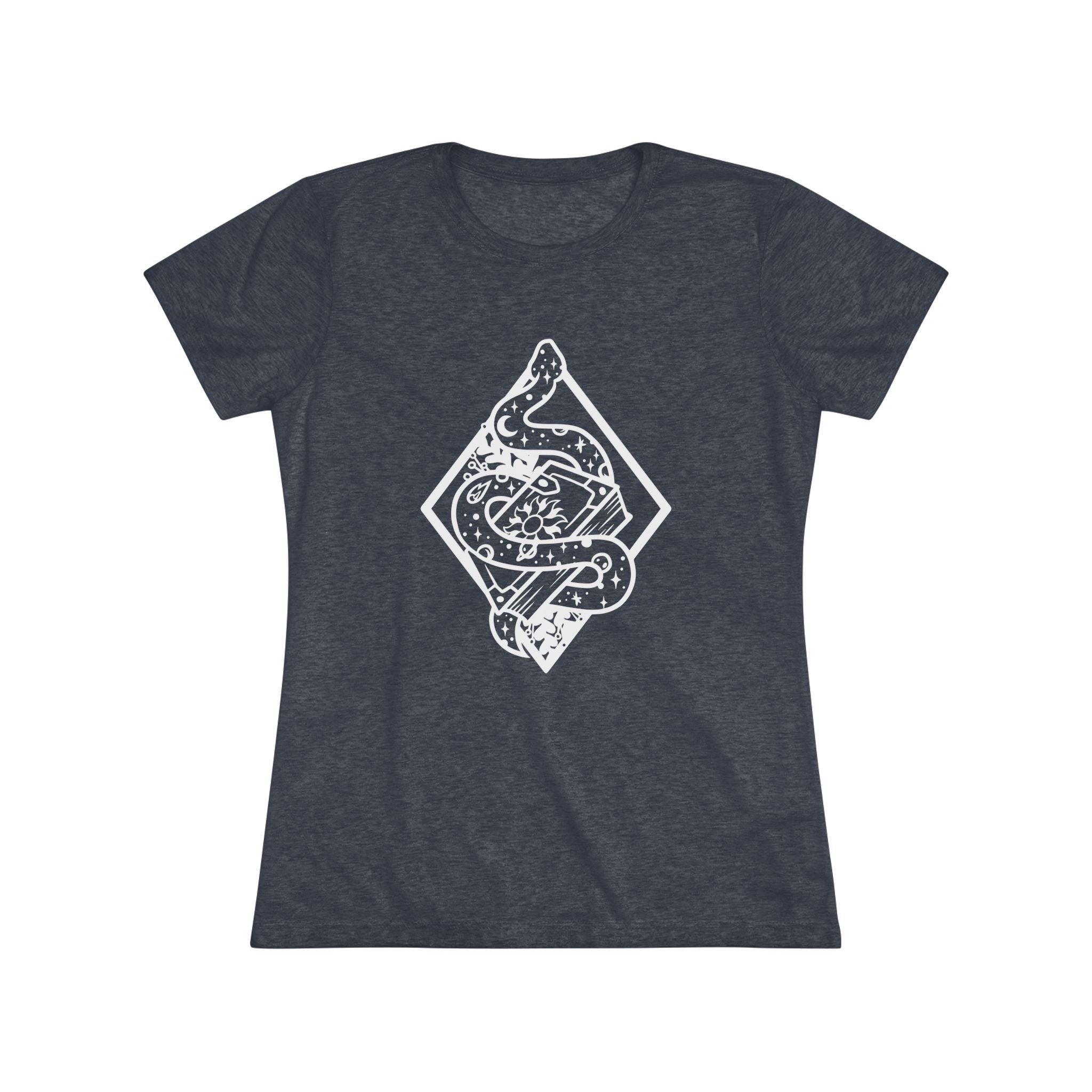 Starry Snake White Lineart Women's Bookish T-Shirt