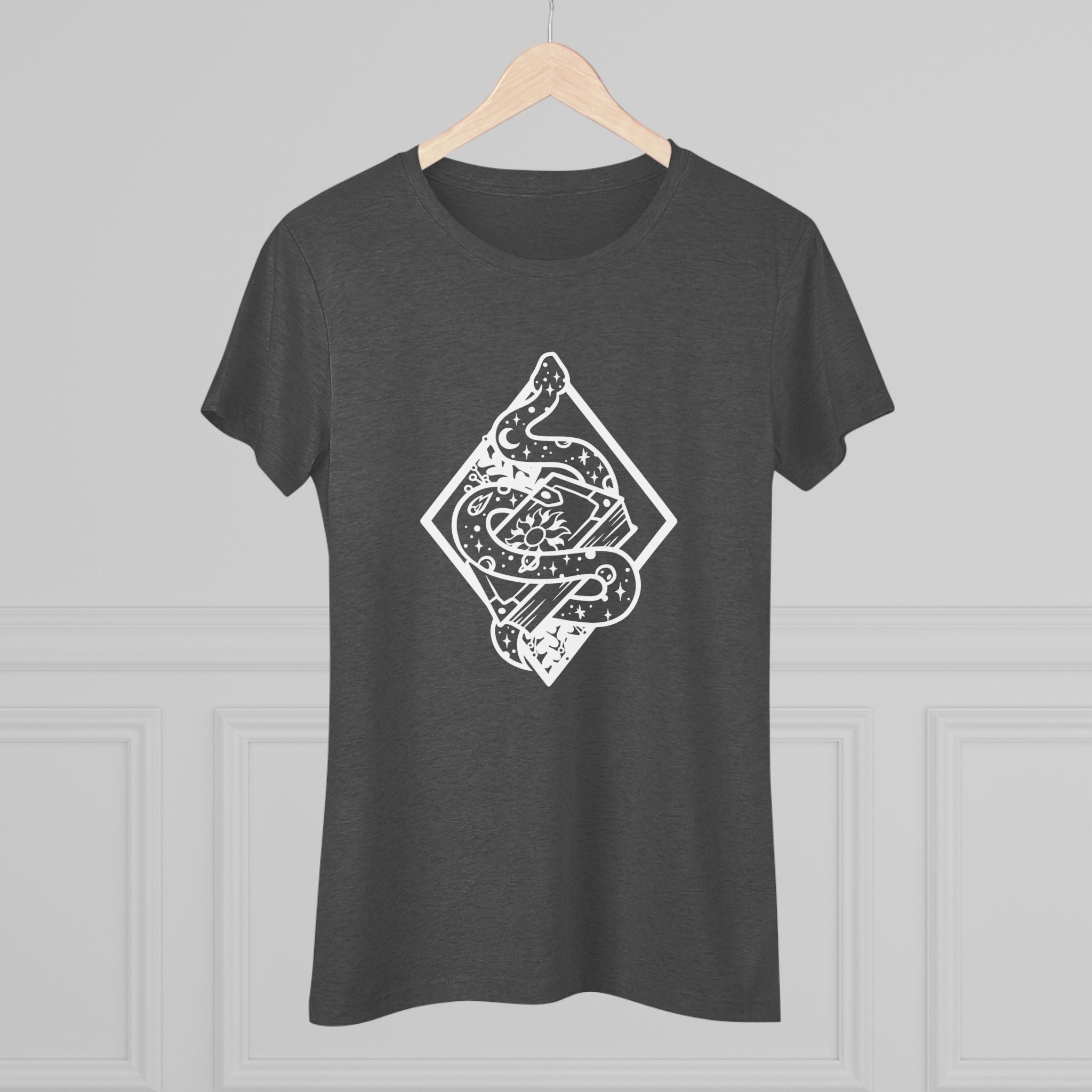 Starry Snake White Lineart Women's Bookish T-Shirt