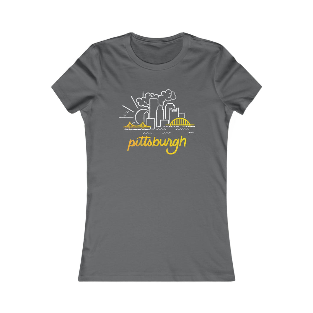 Pittsburgh Mono-Skyline Women's Tee