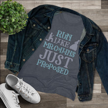 Load image into Gallery viewer, Run Like Mr. Collins Just Proposed Women's Tri-Blend T-Shirt