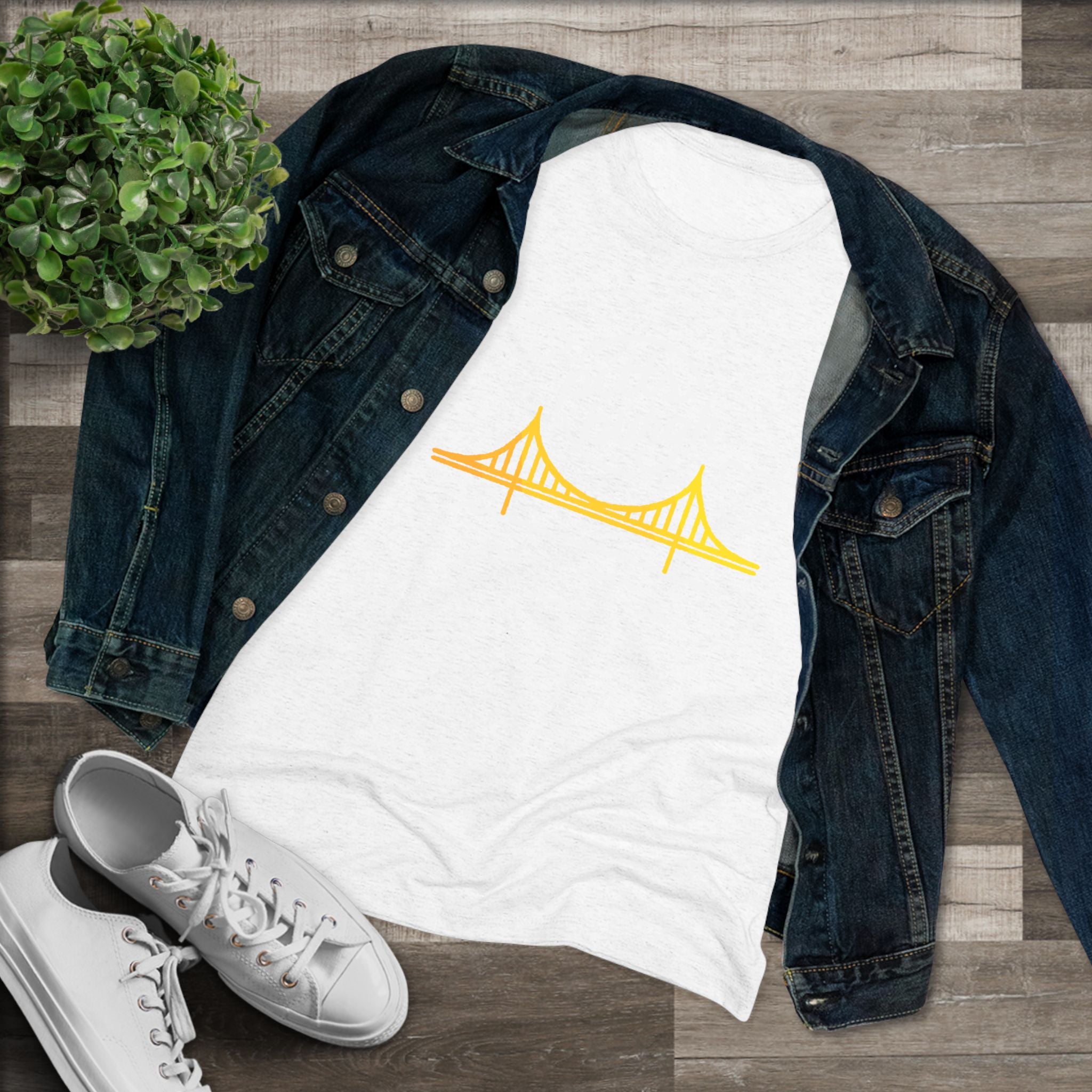 Pitts Burgh Bridge Women's Tri-Blend Tee