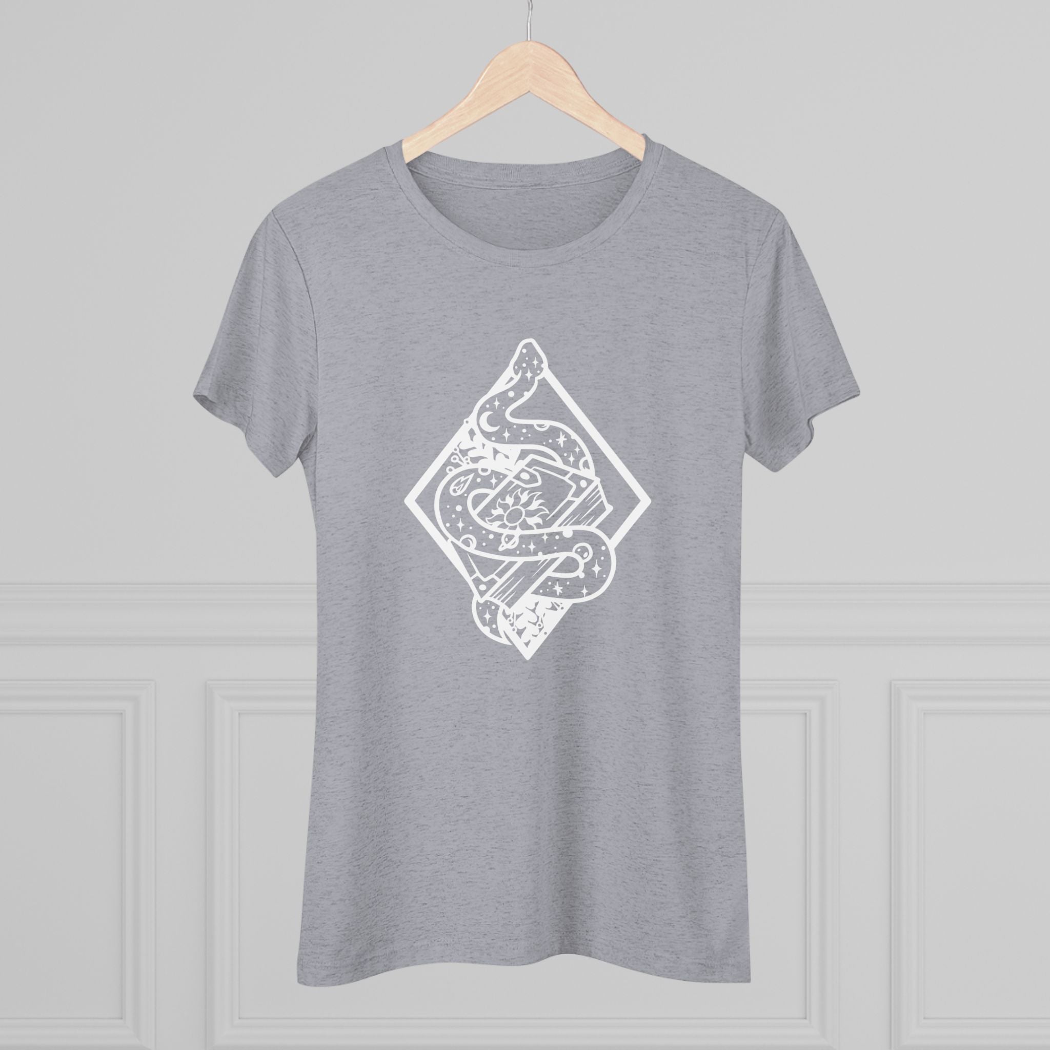 Starry Snake White Lineart Women's Bookish T-Shirt