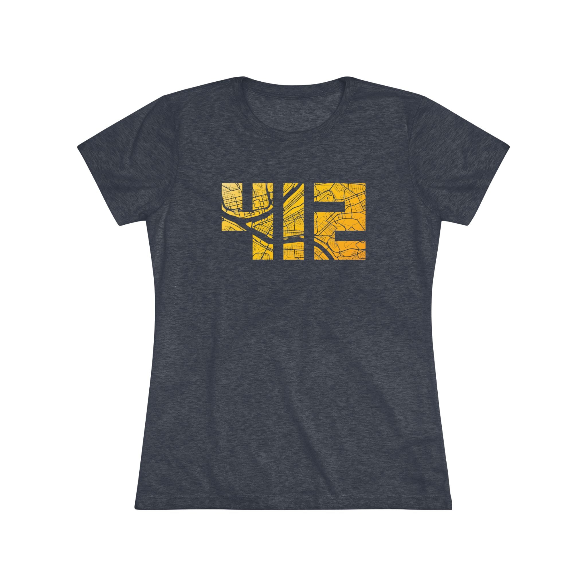 412 Map Women's Tri-Blend Tee