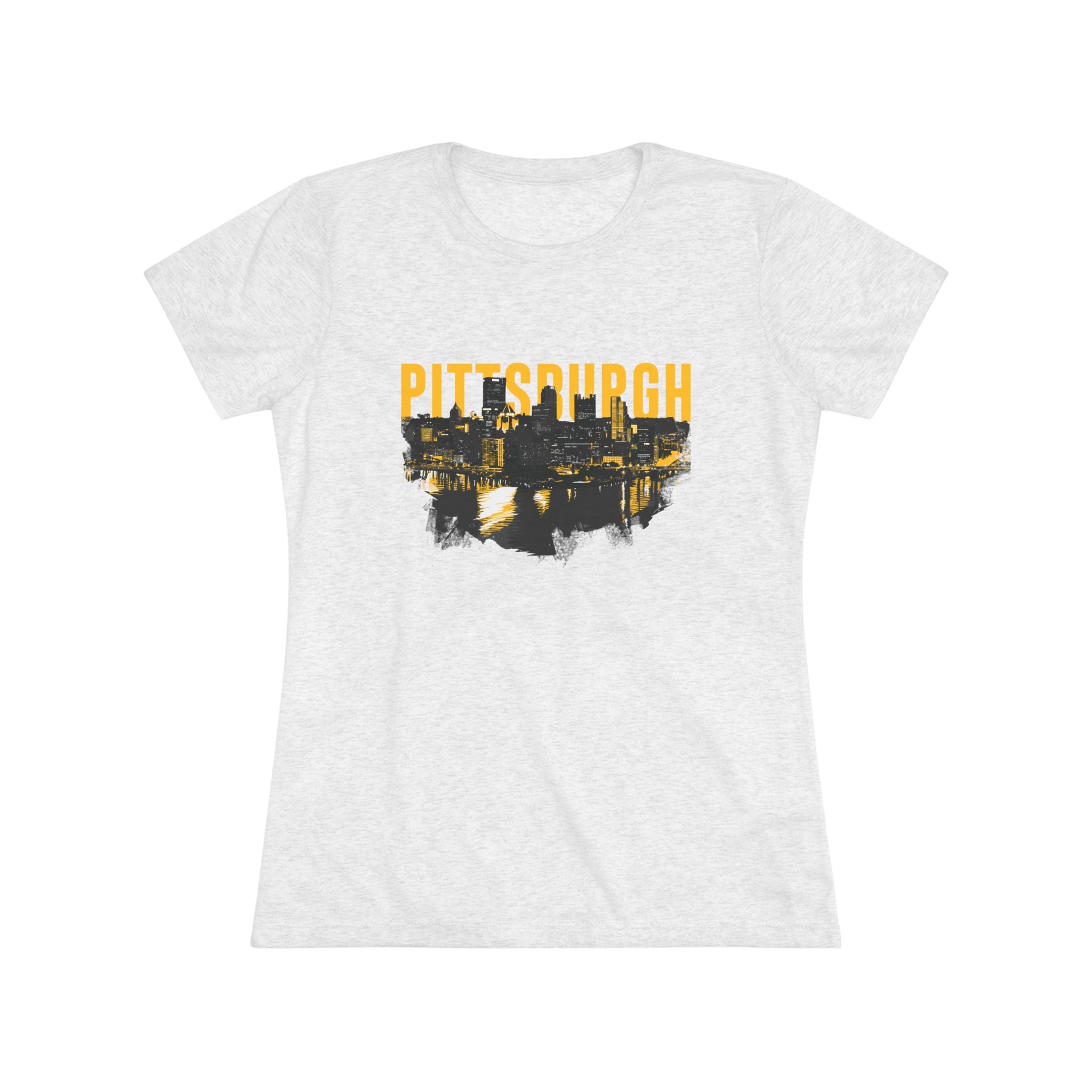 Pittsburgh Downtown Skyline Point Women's Tri-Blend Tee
