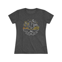 Load image into Gallery viewer, Pittsburgh Starry Skyline Women&#39;s Tri-Blend Tee