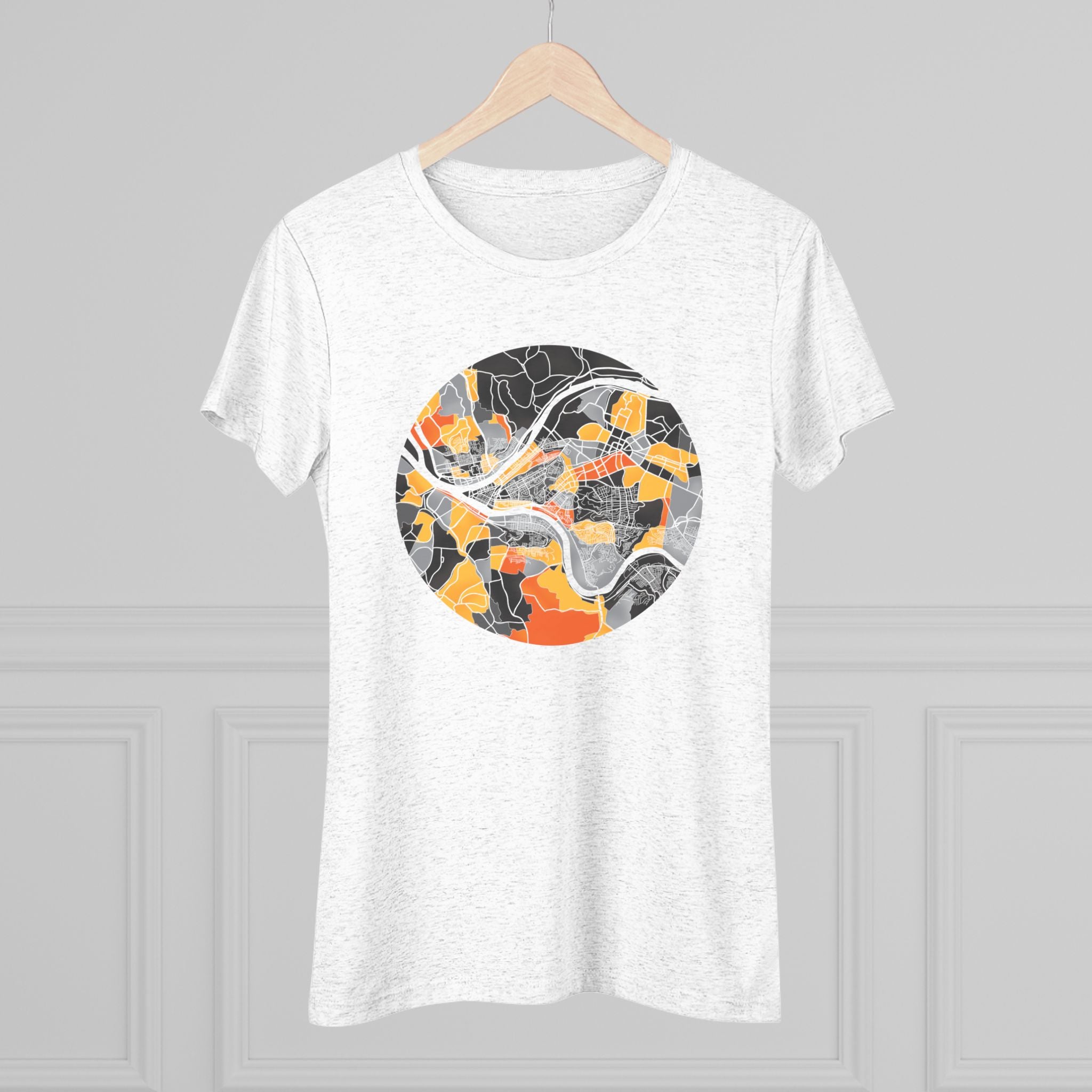 Pittsburgh Neighborhood Map Women's Tri-Blend Tee