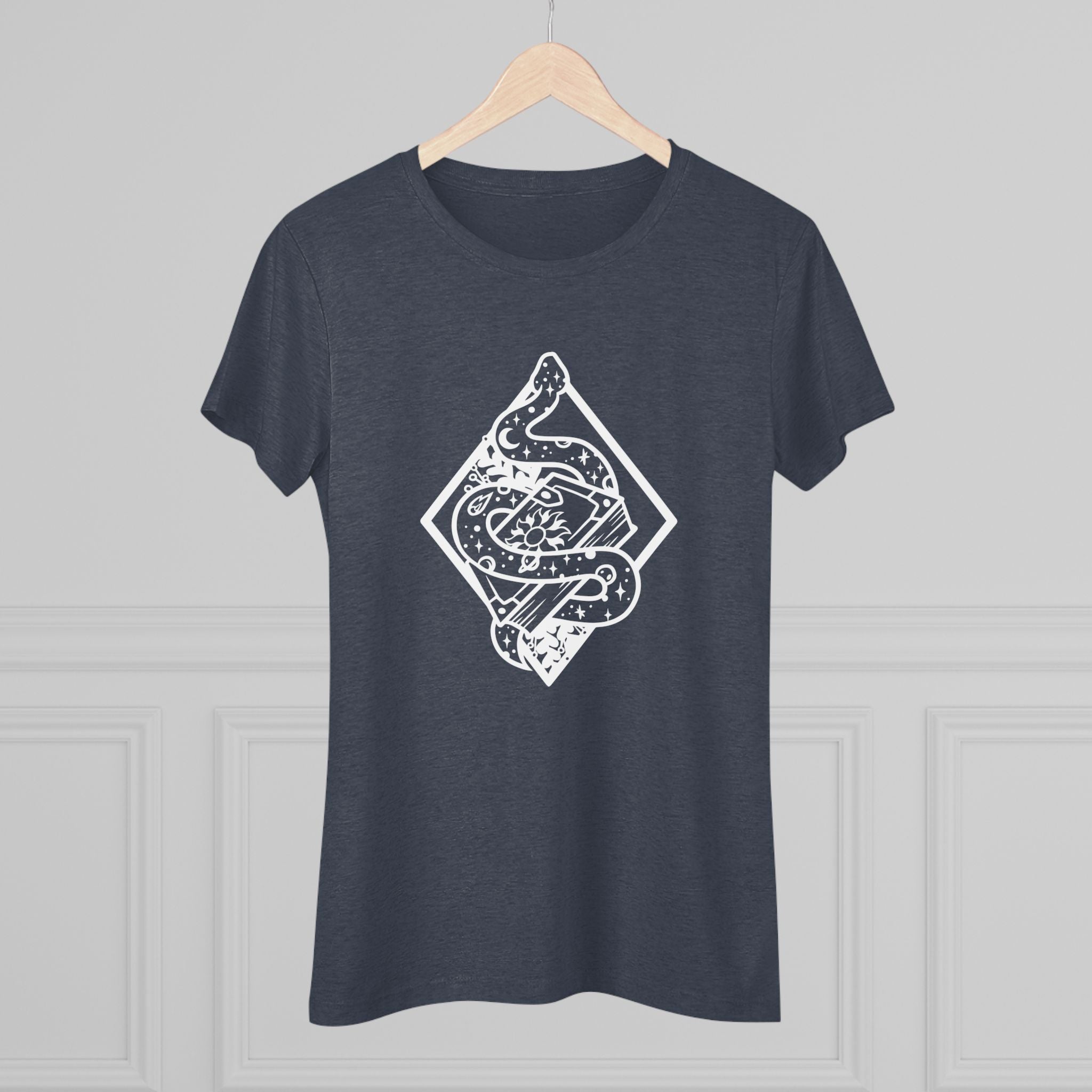 Starry Snake White Lineart Women's Bookish T-Shirt
