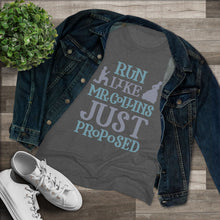 Load image into Gallery viewer, Run Like Mr. Collins Just Proposed Women's Tri-Blend T-Shirt