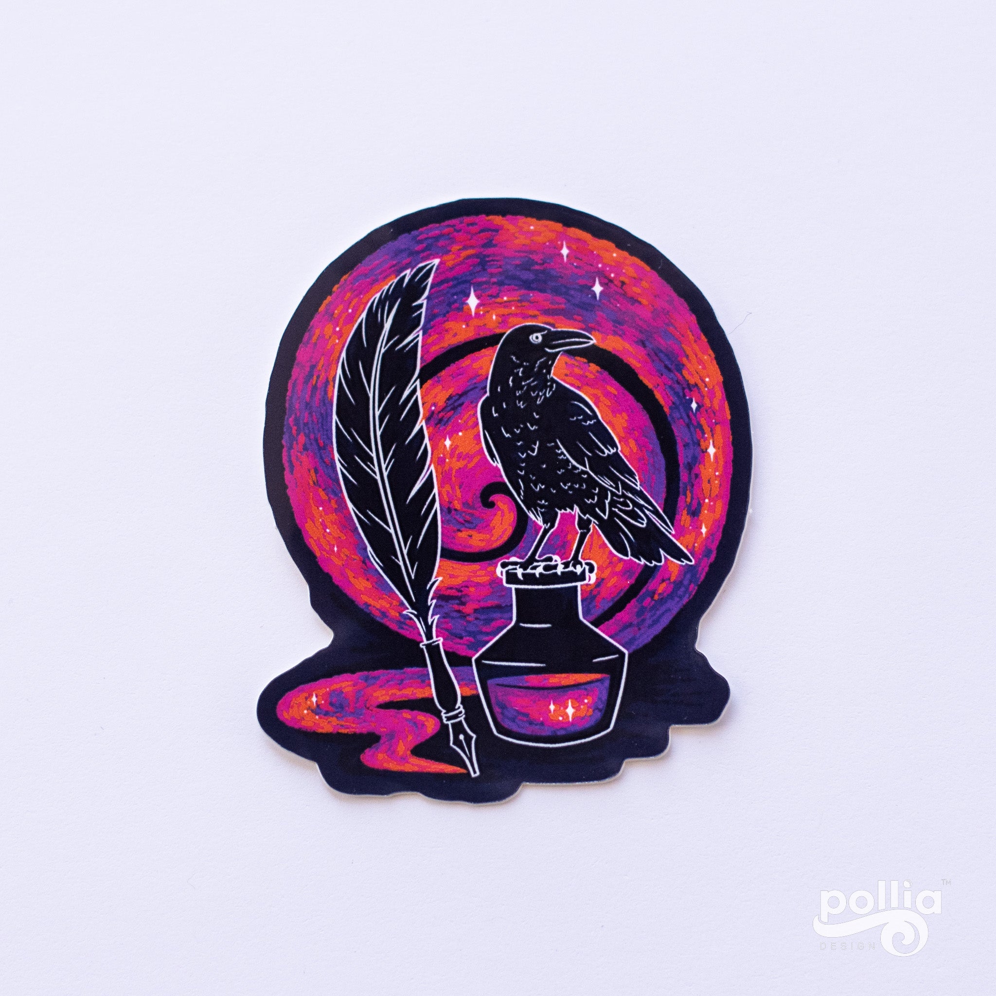 Quilled Crow Bookish Sticker
