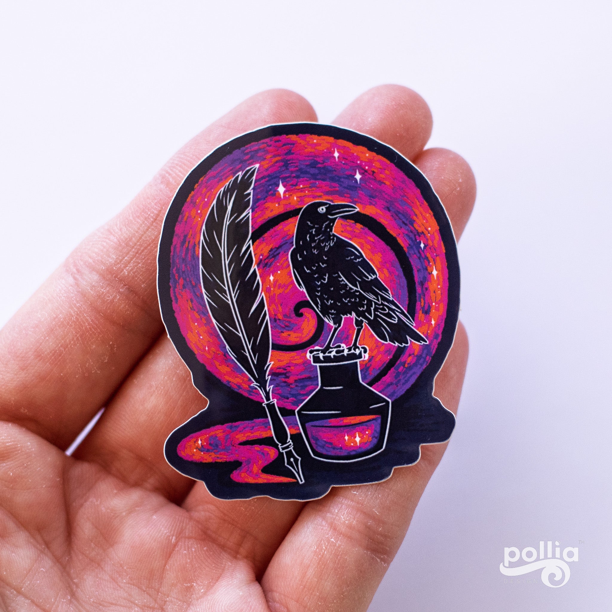 Quilled Crow Bookish Sticker