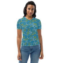 Load image into Gallery viewer, Blue Gamer Bits Women&#39;s AOP T-shirt