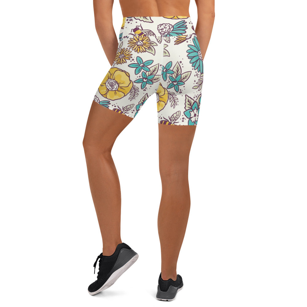 Buzzy Floral Yoga Shorts