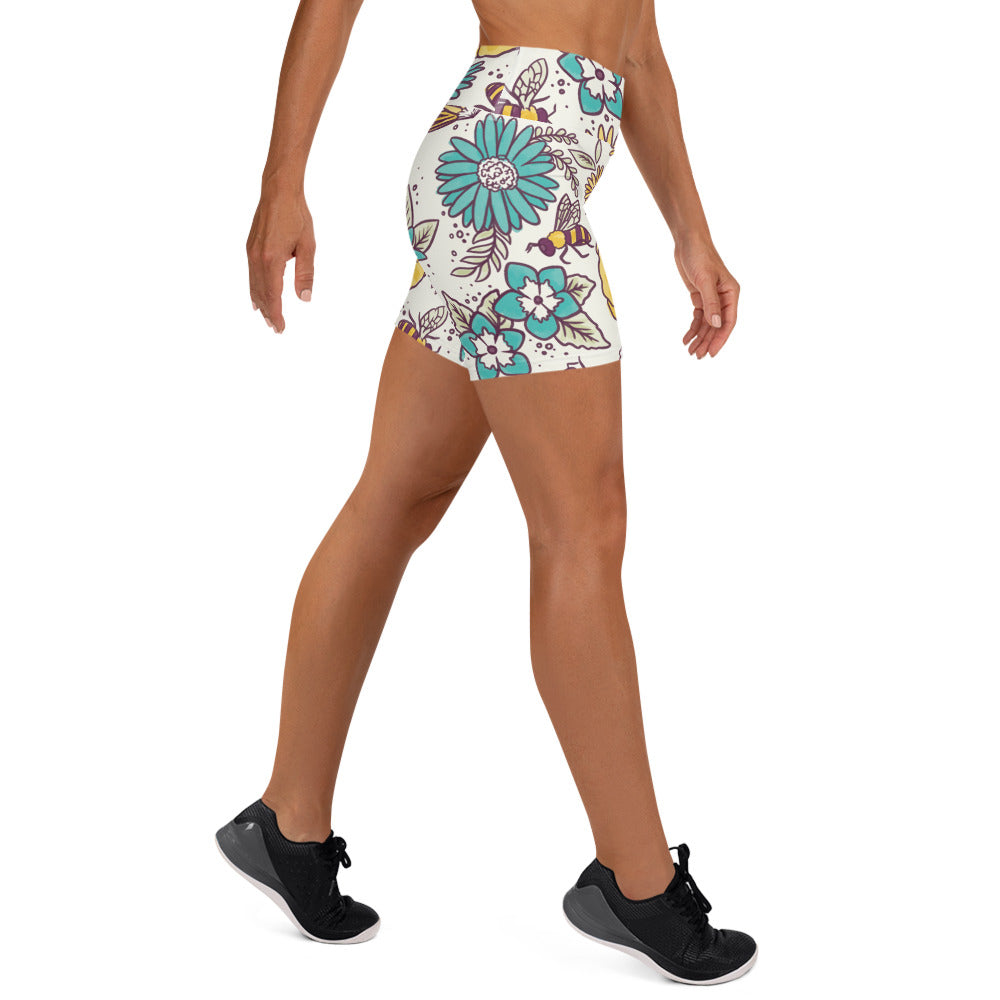 Buzzy Floral Yoga Shorts