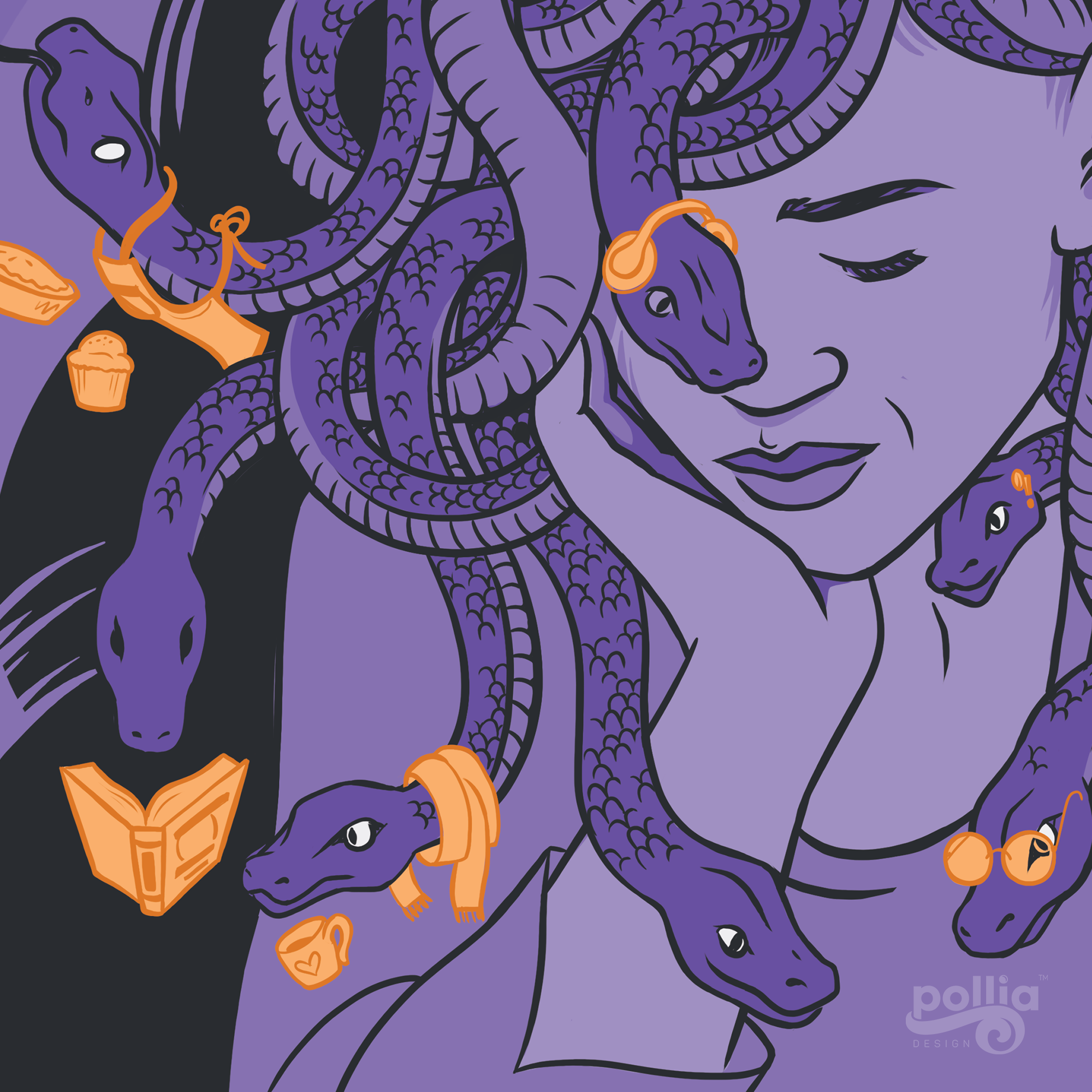 Medusa's Book Club V3 Glossy Poster