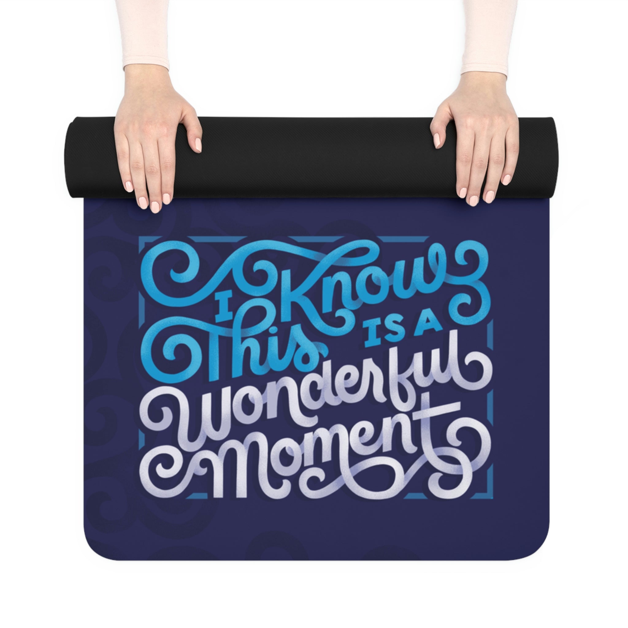 Present Moment Microfiber Rubber Yoga Mat