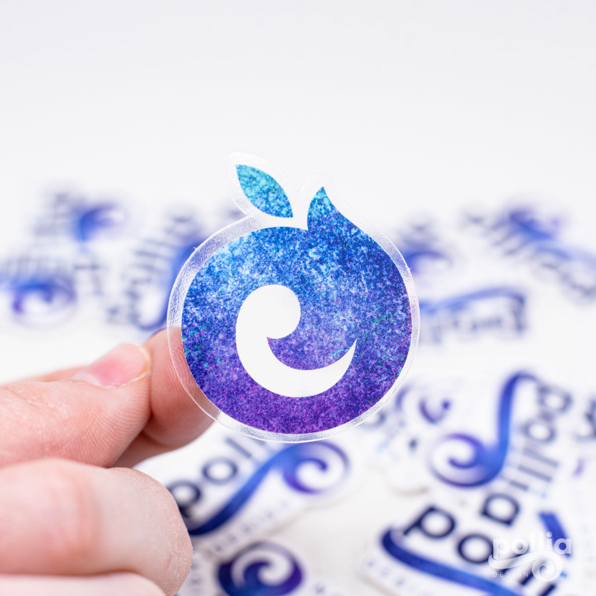 Pollia Design Brand Stickers and Mini-Pin