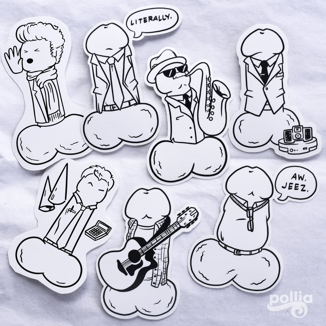 Peens and Recreation Sticker Set