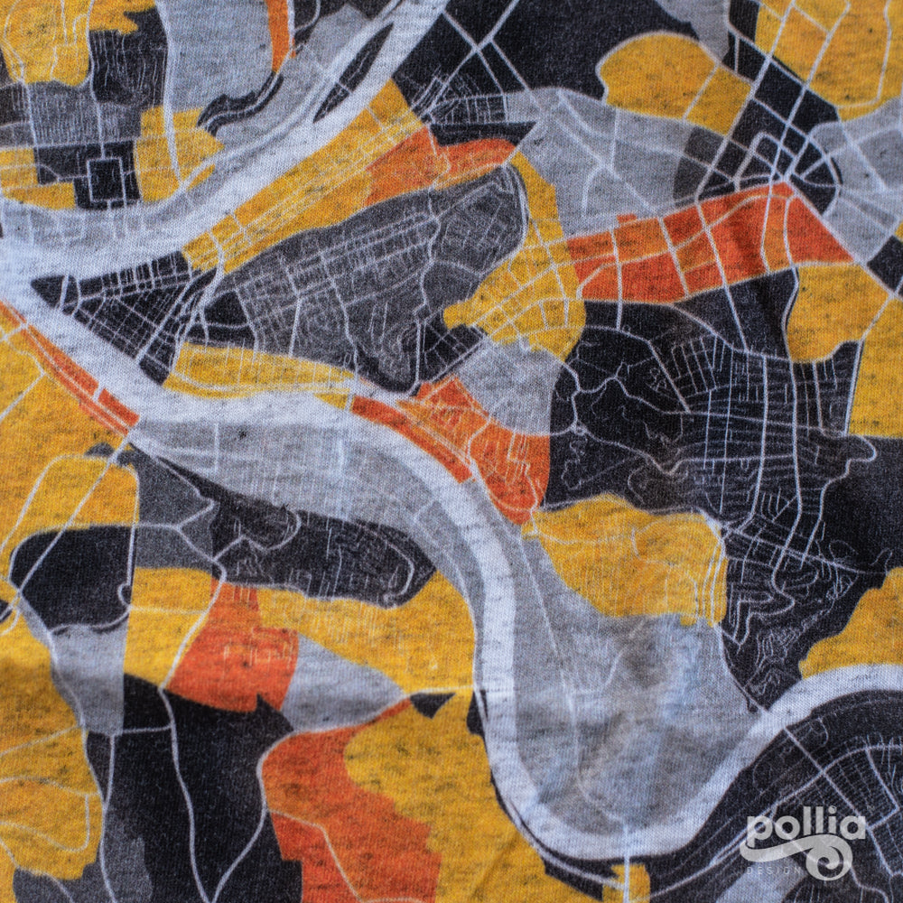 Pittsburgh Neighborhood Map Women's Tri-Blend T-Shirt