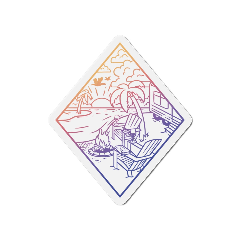 Camp Paradise Kiss-Cut Magnet