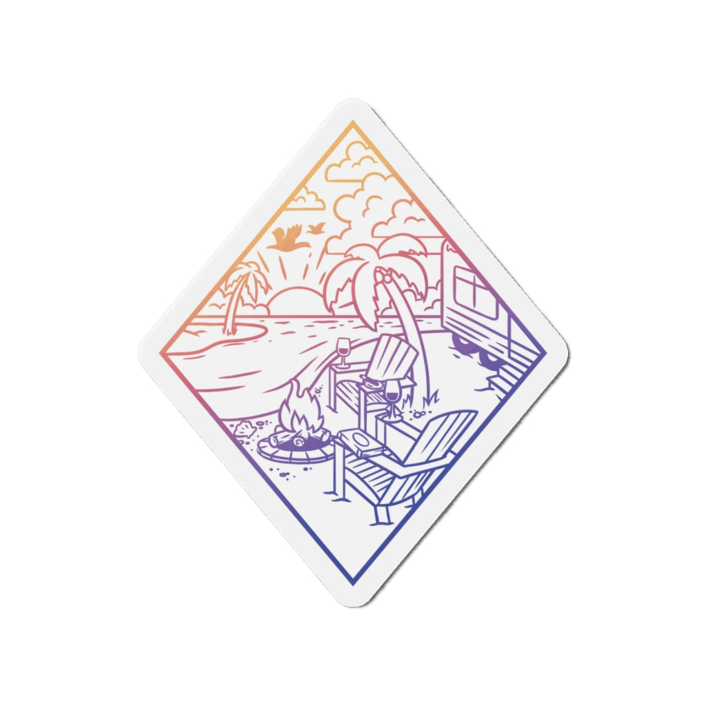Camp Paradise Kiss-Cut Magnet