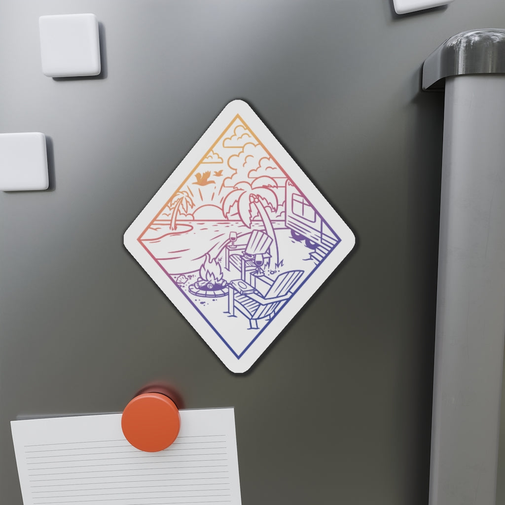 Camp Paradise Kiss-Cut Magnet